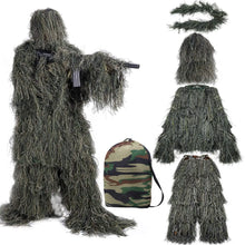 Load image into Gallery viewer, LATOLINON Ghillie Suit 5 in 1 3D Camouflage Hunting Suit Clothes Woodland Gilly Suit Hooded Gillies Suits for Men Hunting Hallowee Costume ITDinos®
