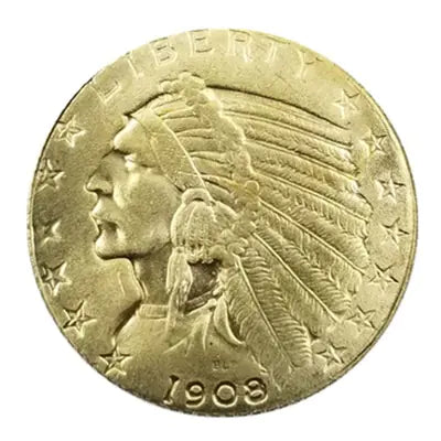 1908 D Indian Head $5 Antique Gold Coin Replica ITDinos®