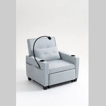 Load image into Gallery viewer, Futon Chair Bed Convertible Chair 3-in-1 Pull Out Sleeper Chair Beds With USB Ports,Wear-resistant And Anti-scratch, Armchair Bed Sleeper For Living Room,Grey. ITDinos®
