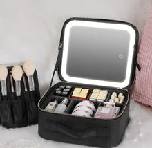 Load image into Gallery viewer, LED Illuminated Cosmetic Organizer - Spacious Makeup Case
