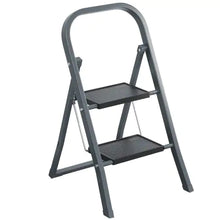 Lade das Bild in den Galerie-Viewer, 2 Step Ladder, Step Stool For Adults, Folding Step Stool With Wide Anti-Slip Pedal, Sturdy Steel Ladder
