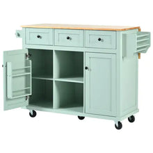 Load image into Gallery viewer, Kitchen Trolley With Rubberwood Folding Leaf Countertops ITDinos®
