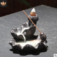 Load image into Gallery viewer, Ceramic Incense Burner with Purple Clay Gourd Design ITDinos®
