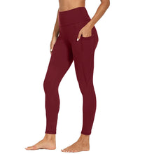 Load image into Gallery viewer, Leggings for Women Leggings for Women High Waisted Soft Workout Yoga Pants with Pockets Tummy Control Cycling Athletic Leggings Clothes Womens Leggings Buttery Soft Leggings for Women Wine S ITDinos®
