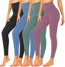 Load image into Gallery viewer, CTHH 4 Pack Leggings for Women Tummy Control-High Waisted Non See Through Black Soft Workout Yoga Pants ITDinos®
