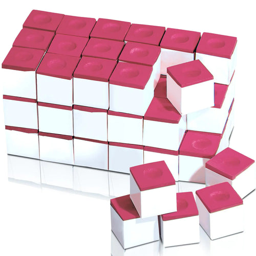 Junkin 48 Pcs Pool Chalk Pool Chalk Cubes Billiard Chalk Cue Pool Stick Chalk Pool Table Accessories Pool Cue Chalk Box (Red) ITDinos®
