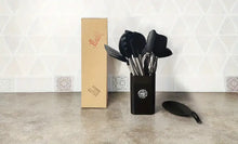 Load image into Gallery viewer, Silicone Utensil Set with Stainless Steel Handle (10/15pcs) ITDinos®
