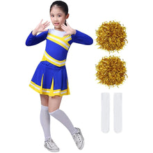 Load image into Gallery viewer, Little Girls 2 Piece High School Cheerleading Uniform Costume Complete Outfit Cosplay Fancy Dress Long Sleeve 140 ITDinos®
