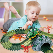 Load image into Gallery viewer, Dinosaur Electric Track Car Toy - DIY 3D Puzzle Set ITDinos®
