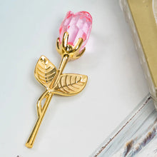 Load image into Gallery viewer, Crystal Golden Rose Flower ITDinos®
