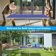 Lade das Bild in den Galerie-Viewer, 6ft Mid-Size Table Tennis Table Foldable Portable Ping Pong Table Set For Indoor  Outdoor Games With Net, 2 Table Tennis Paddles And 3 Balls ITDinos®
