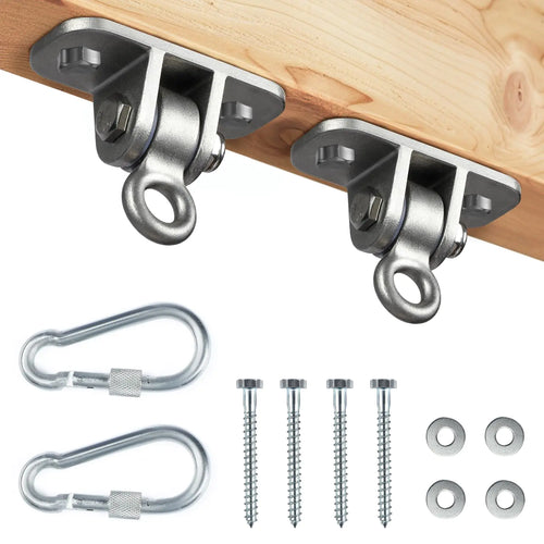 Heavy Duty Swing Hangers for Wooden Sets 2400 lbs Porch Swing Hangers Kit Set of 2 Swing Set Hardware with Locking Snap Hooks Easy to Install for Playground Porch Swing Seat Indoor Outdoor ITDinos®