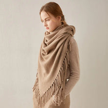 Lade das Bild in den Galerie-Viewer, Warm Cashmere Shawl with Fringe Scarf and Wrap
