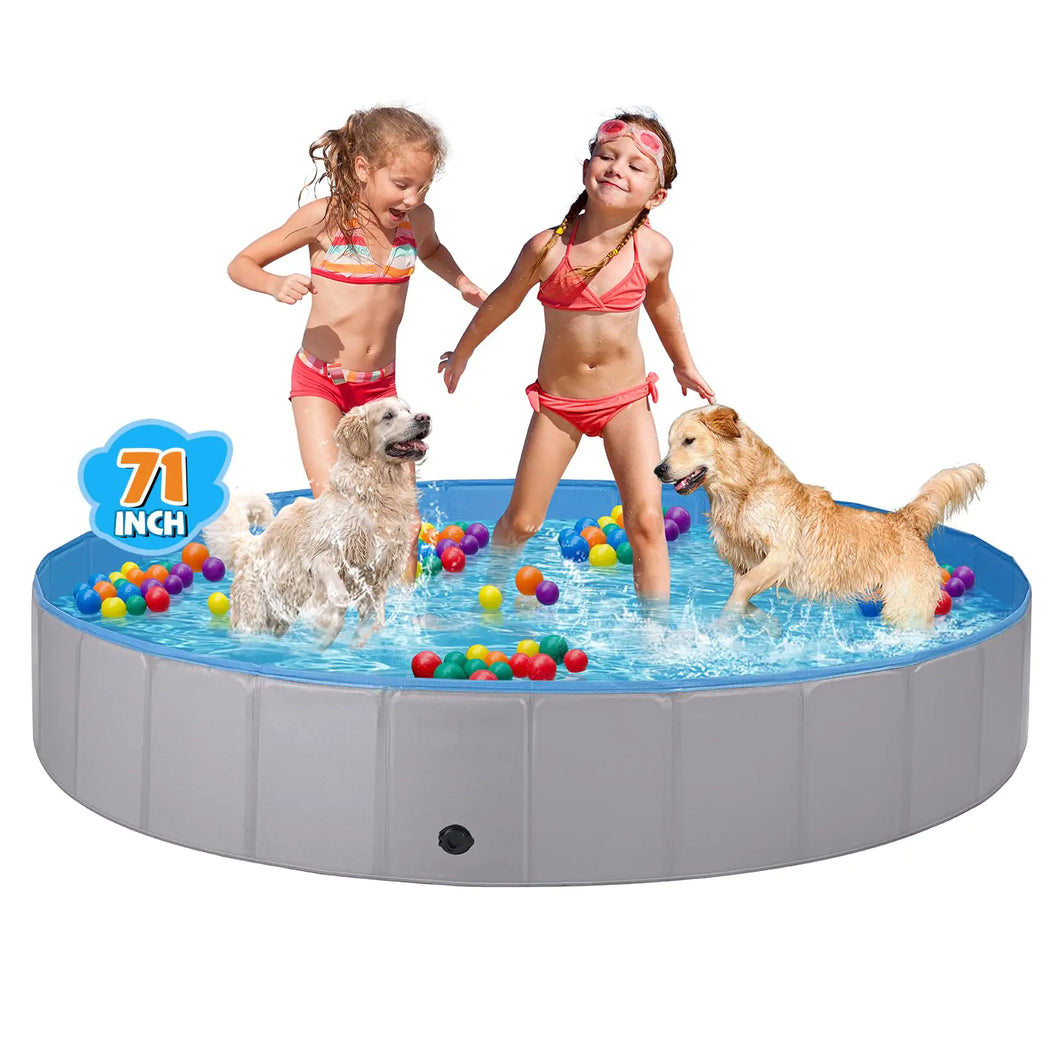 Jecoo Dog Pool for Large Dogs Kiddie Pool Hard Plastic Professional Dog Bathing Tub Kids Swimming Pool for Pets and Dogs ITDinos®