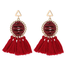Load image into Gallery viewer, Bohemian Woven Tassel Earrings - Vintage Style Jewelry ITDinos®
