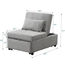 Load image into Gallery viewer, Folding Ottoman Sofa Bed Gray ITDinos®
