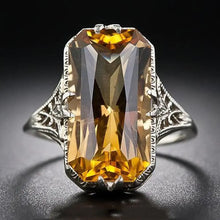 Load image into Gallery viewer, Citrine Hollow Carved Eye-Catching Ring ITDinos®
