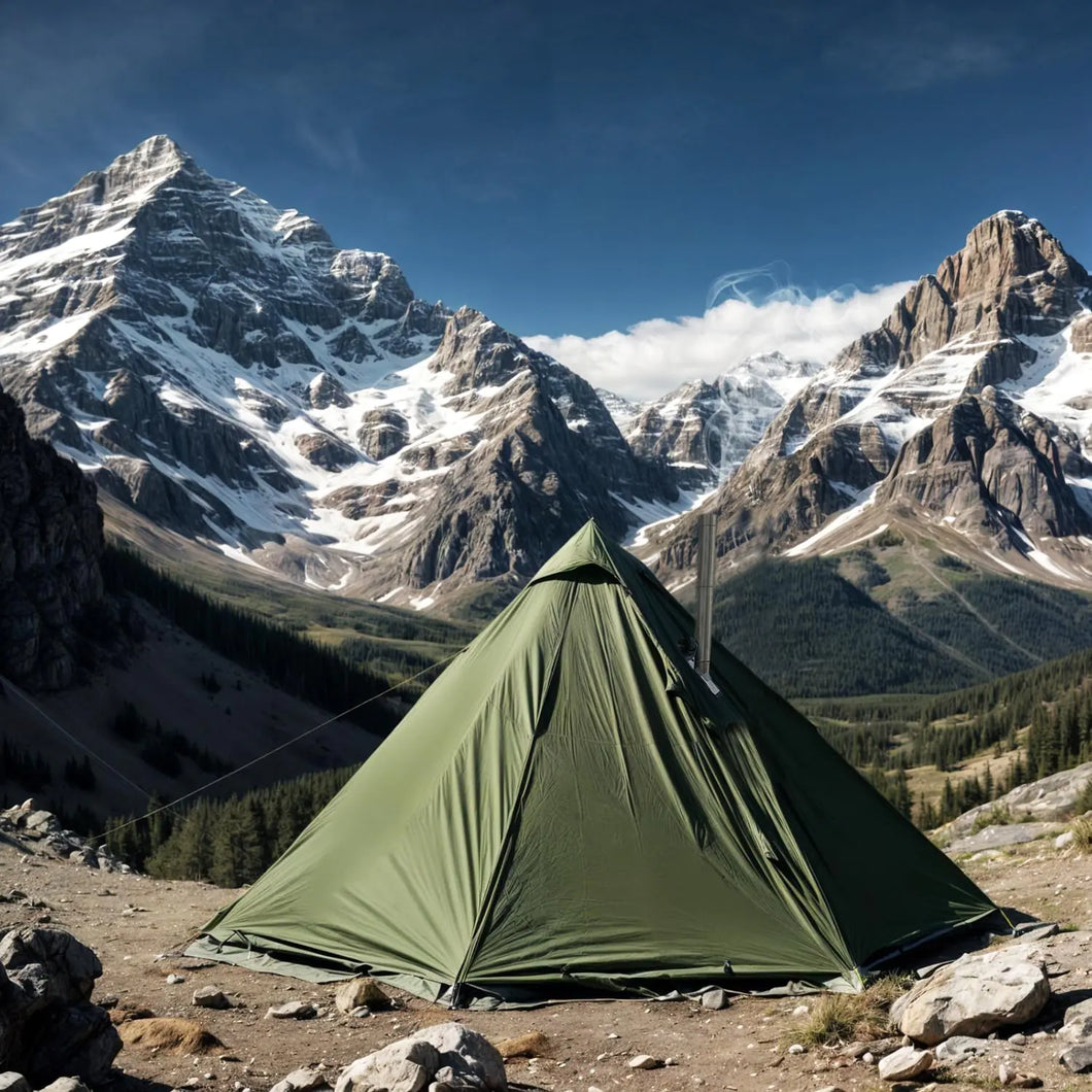 Camping Hot Tent with Wood Stove Jack Winter Teepee Tent 4 Season Backpacking Tent for Survival Hunting Military Fishing ITDinos®