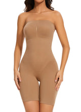 Lade das Bild in den Galerie-Viewer, Strapless Shapewear Bodysuit for Women Tummy Control Full Body Shaper Bodysuit Under Dress Seamless Coffee
