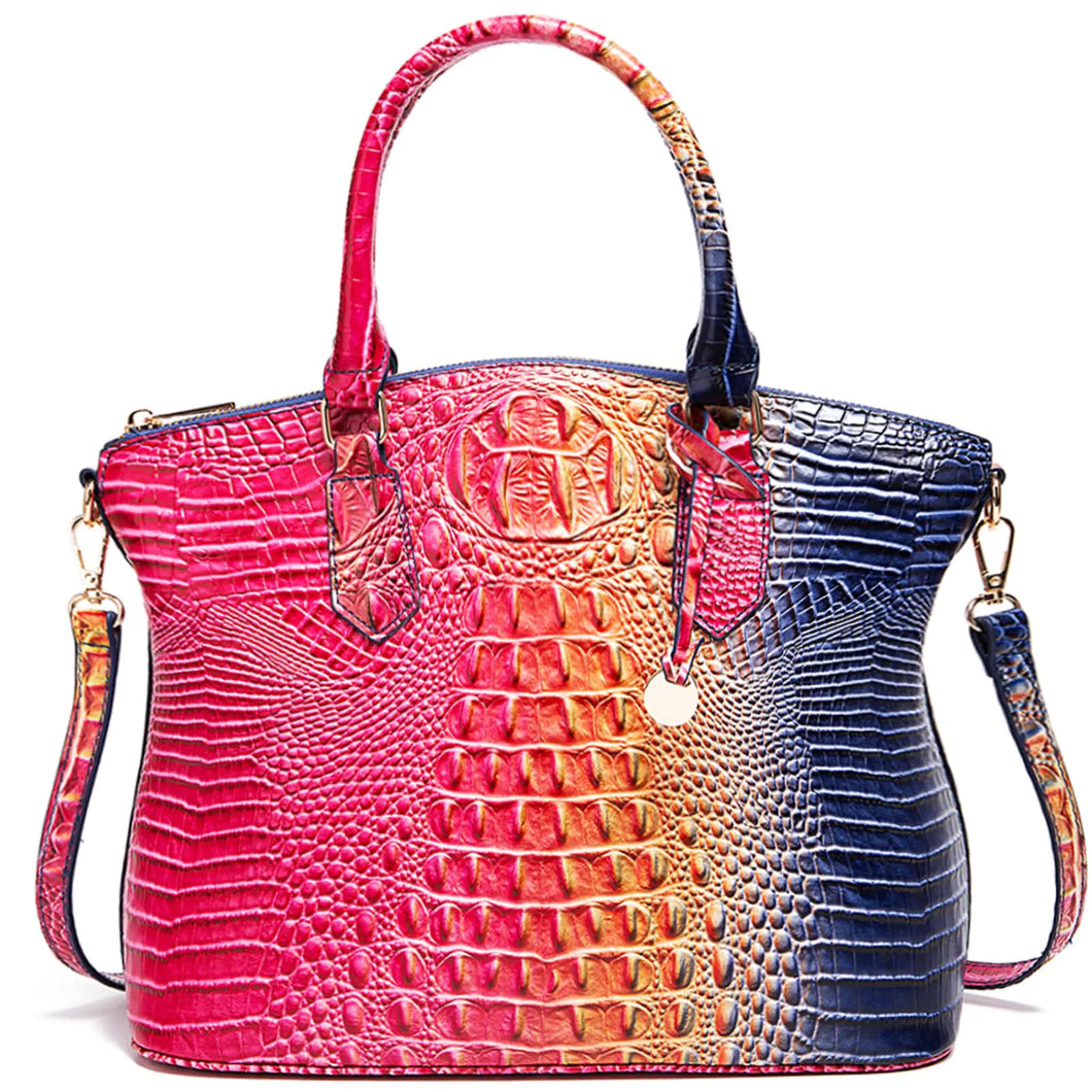 Makcr Joacbv Women Purse Satchel Bag Long Crossbody Classy Tote Bag Top Handle Vegan Leather Ladies Handbags Embossed Pattern ITDinos®