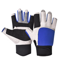 Load image into Gallery viewer, ChinFun Unisex Sailing Gloves Fingerless Great Grip for Water Sports Sailing Paddling Canoeing Kayaking Comfort Fit Fishing for Men and Women Blue L ITDinos®
