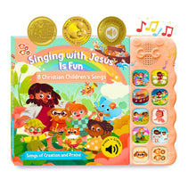 Load image into Gallery viewer, GO GO Songs of Creation and Praise: 8 Christian Songs Singing Books Sound Books for Toddlers 1-3 Music Book Bible Toys for Toddlers 1-3 Christian Childrens Books Sing Along Books for Kids 3-5 ITDinos®
