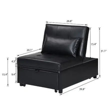 Load image into Gallery viewer, Folding Ottoman Sofa Bed BLACK ITDinos®
