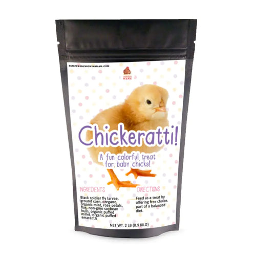 Chickeratti Baby Chick Feed Treat for Chick Brooder & Chick Feeder (4 POUNDS) | Baby Chicken Supplies with Chick Food Chicken Toys Chicken Treats with Grubs Chicken Coop Accessories (1) ITDinos®
