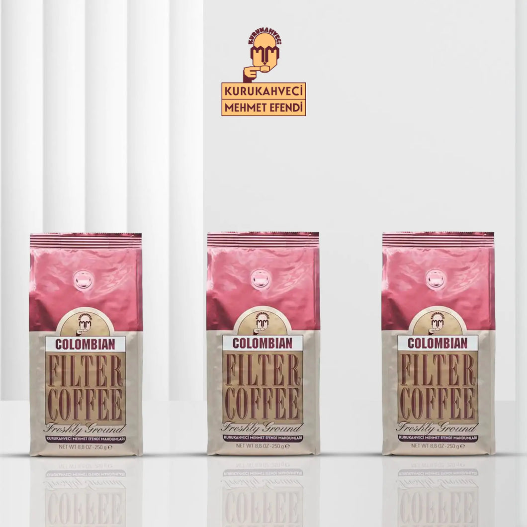 Kurukahveci Mehmet Efendi  Colombian Filtre Kahve 250 gr *3 ITDinos®