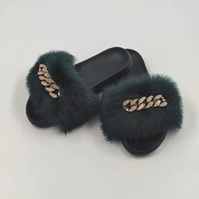 Load image into Gallery viewer, Luxe Faux Fox Fur Slippers
