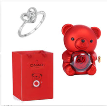 Load image into Gallery viewer, Eternal Rose Teddy Bear Jewelry Gift Box with Necklace ITDinos®
