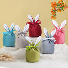 Load image into Gallery viewer, 10pcs Rabbit Ear Velvet Gift Bags for Weddings and Easter ITDinos®
