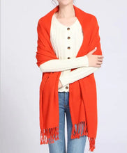 Load image into Gallery viewer, Plaid Scarf for Women - Long Fringe Shawl
