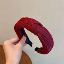 Load image into Gallery viewer, Knitted Headband with Cross Knot Design
