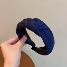 Load image into Gallery viewer, Knitted Headband with Cross Knot Design
