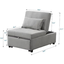 Load image into Gallery viewer, Folding Ottoman Sofa Bed Gray ITDinos®
