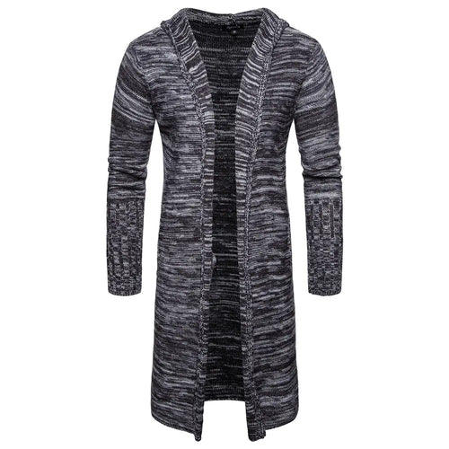 Men's Long Knitted Cardigan with Hoodie - Trendy Style ITDinos®
