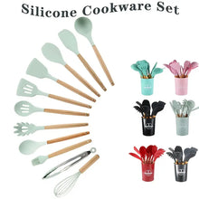 Load image into Gallery viewer, 12pcs Umite Chef Silicone Cooking Utensil Set with Holder ITDinos®
