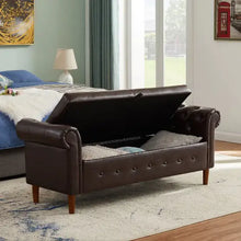 Load image into Gallery viewer, Brown Multifunctional Storage Rectangular Sofa Stool ITDinos®
