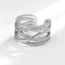 Load image into Gallery viewer, Exaggerated Double-Layer Rose Gold Zircon Ring for Women ITDinos®
