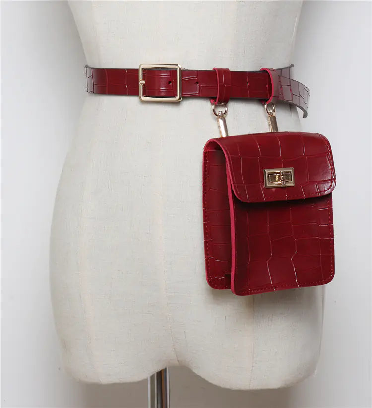 Fashionable Crocodile Pattern Detachable Waist Bag ITDinos®