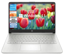 Load image into Gallery viewer, HP 2024 Stream 14 inch Laptop for Students and Business Silver Laptop 16GB RAM + 128GB eMMC Storage 1-Year Office 365 ‎Intel Celeron N4120 Intel UHD Graphics Win 11 S ITDinos®
