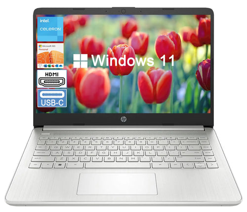 HP 2024 Stream 14 inch Laptop for Students and Business Silver Laptop 16GB RAM + 128GB eMMC Storage 1-Year Office 365 ‎Intel Celeron N4120 Intel UHD Graphics Win 11 S ITDinos®