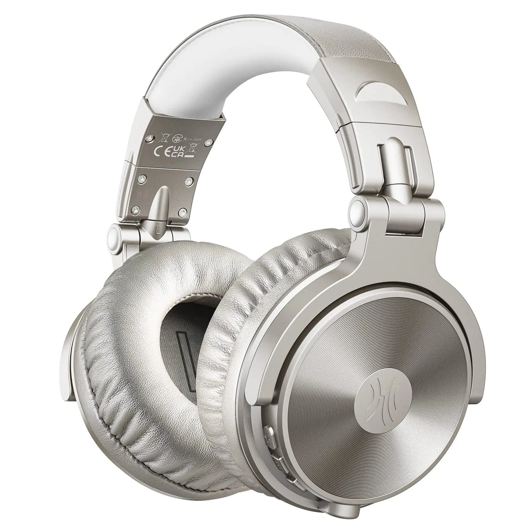 OneOdio Bluetooth Over Ear Headphones 110 Hrs Wireless/Wired Stereo Sound Foldable Headsets with Deep Bass 50mm Neodymium Drivers for PC/Phone/Tablet - Studio Wireless Pro C Champagne Gold