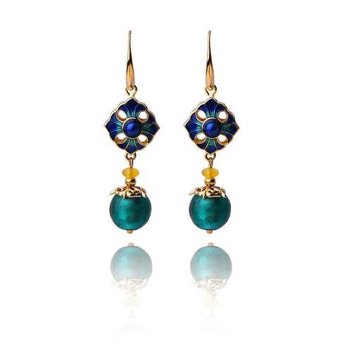 Artisan Cloisonné Glass Earrings - Ethnic Style Accessory ITDinos®