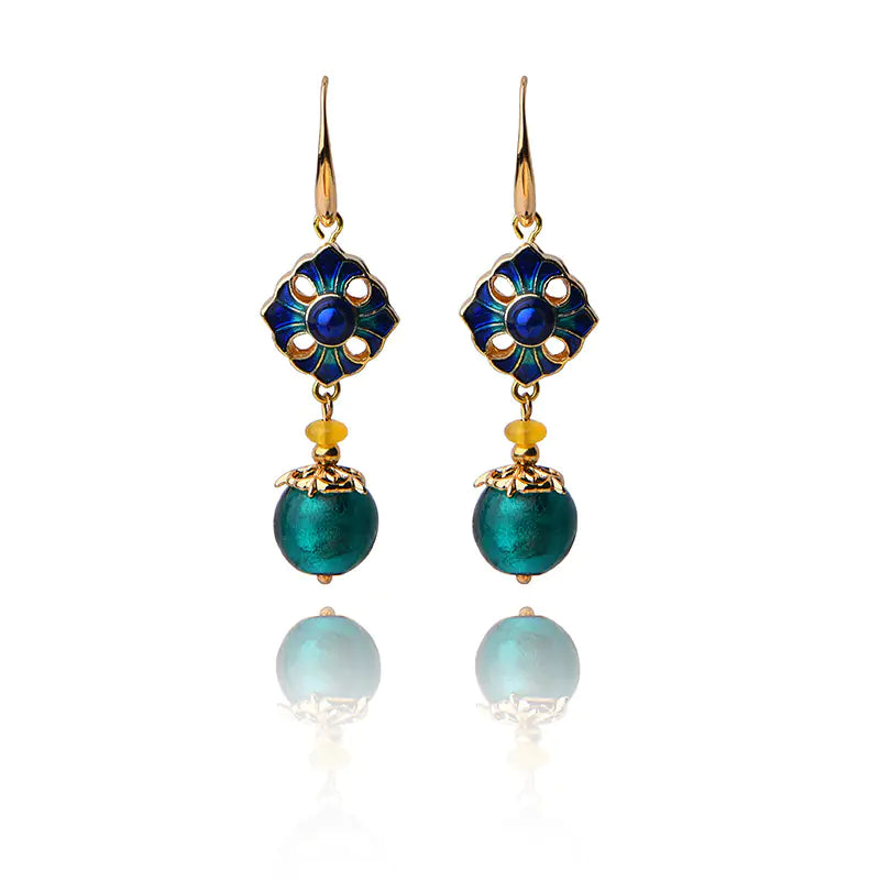 Artisan Cloisonné Glass Earrings - Ethnic Style Accessory ITDinos®