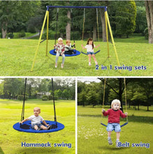 Load image into Gallery viewer, Frame Metal Swing Set With Slide ITDinos®
