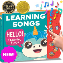 Load image into Gallery viewer, Learning Songs Musical Books For Toddlers 1-3 Astro Learns English Singing Books Talking Books &amp; Sound Books Toddler Interactive Toys Learning Toys For 1 Year Old Nursery Rhymes Educational Toys ITDinos®

