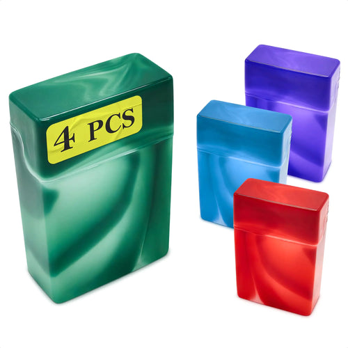 Cigarette Case - 4Pcs Plastic Cigarette Case Vintage Cigarette Holder Case for Cigarettes Case for Men Cigarette Holder for Women - King Size Cigarette Box Case Cigarette Case ITDinos®