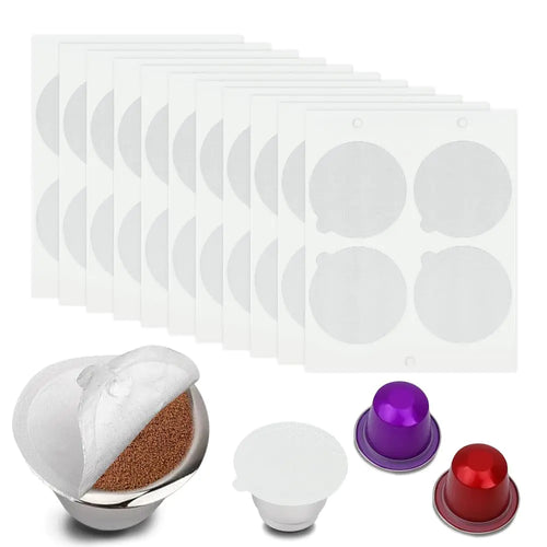 200pcs Aluminum Foils Lids Seals Refill Kit for Reusable Pods Nespresso Capsules Nespresso Lid Quick Opener for Original Seal Suit for Nespresso Coffee Pod (37mm in Diameter) ITDinos®